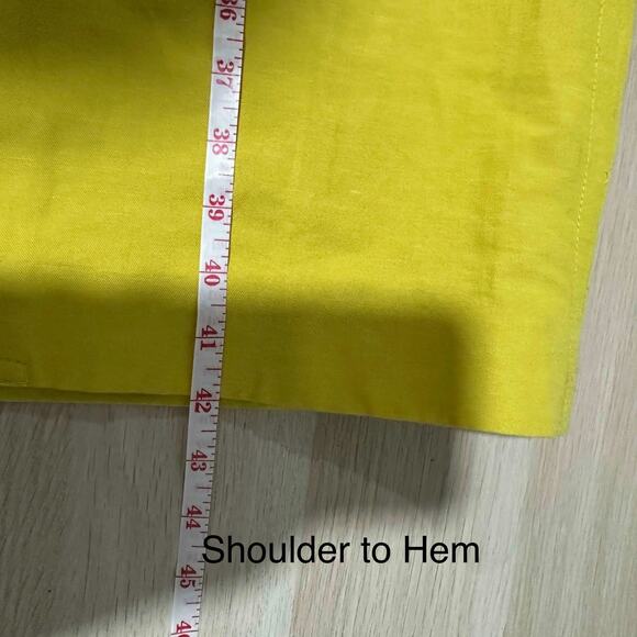 Ann Taylor Women’s Linen Blend Double Breasted Trench Coat Jacket in Yellow XXL - Picture 15 of 15